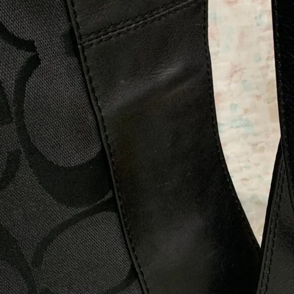 Authentic 12” Coach Black Bag USED - Picture 9 of 15